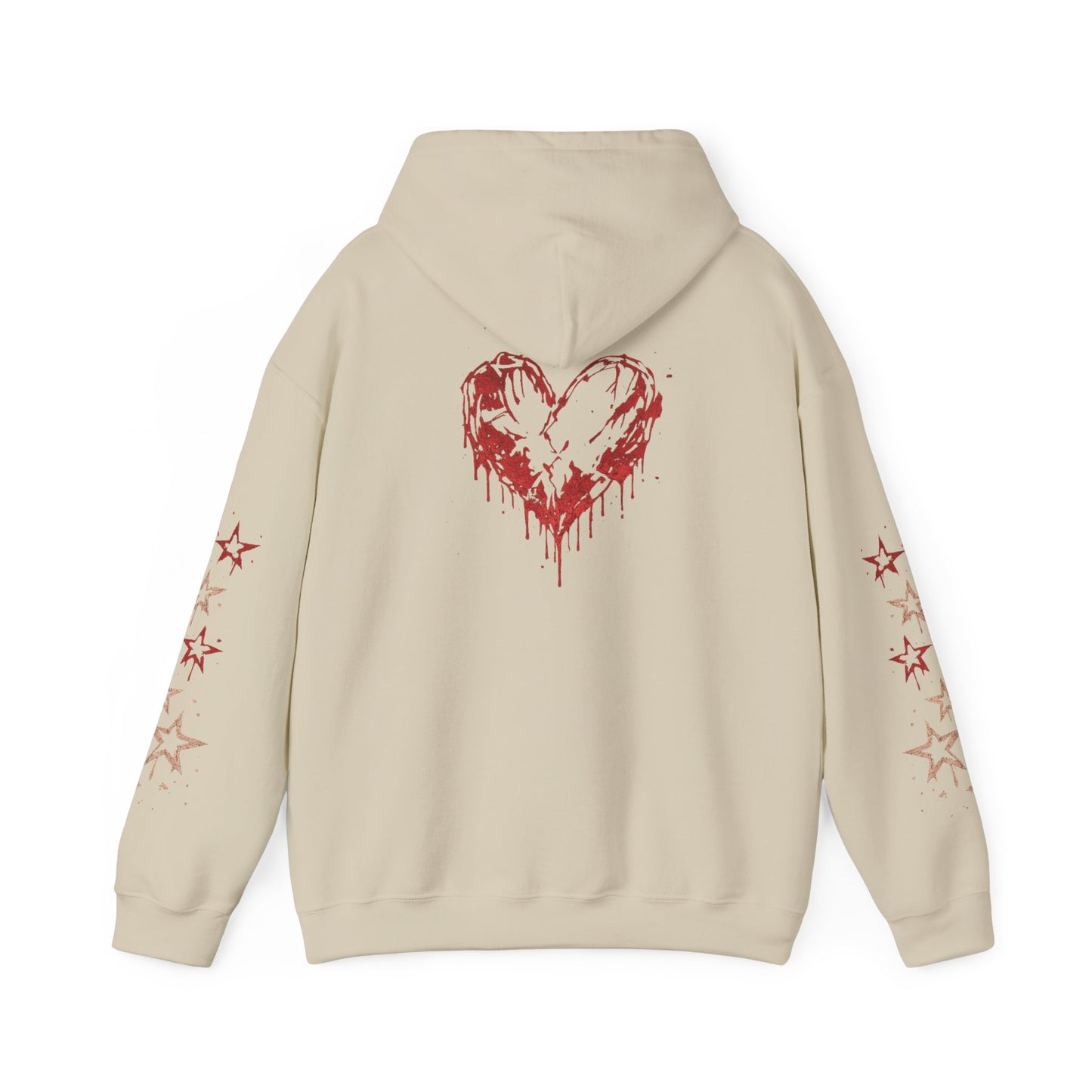 Heart Drip Hoodie – "Little Miss Heart" Distressed Heart Graphic Pullover