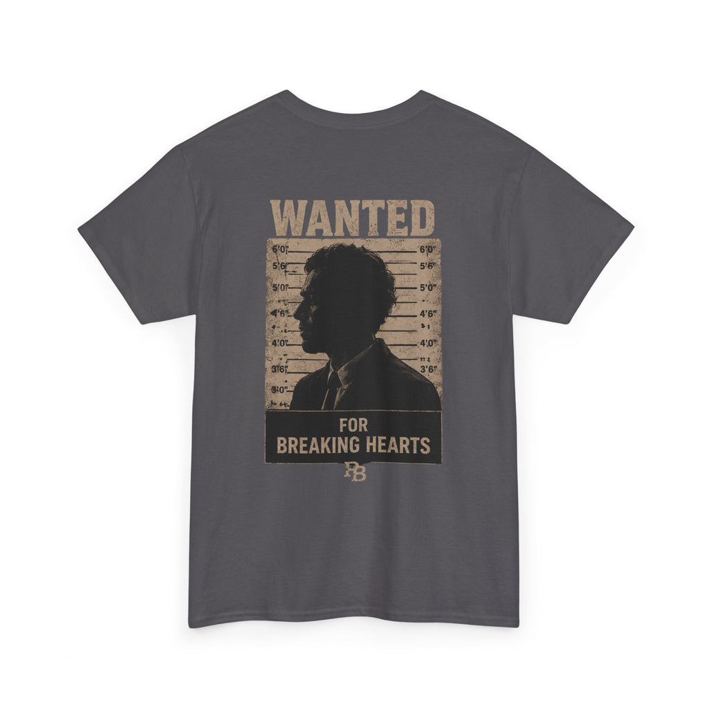 Wanted For Breaking Hearts Tee — Vintage Mugshot Graphic T‑Shirt