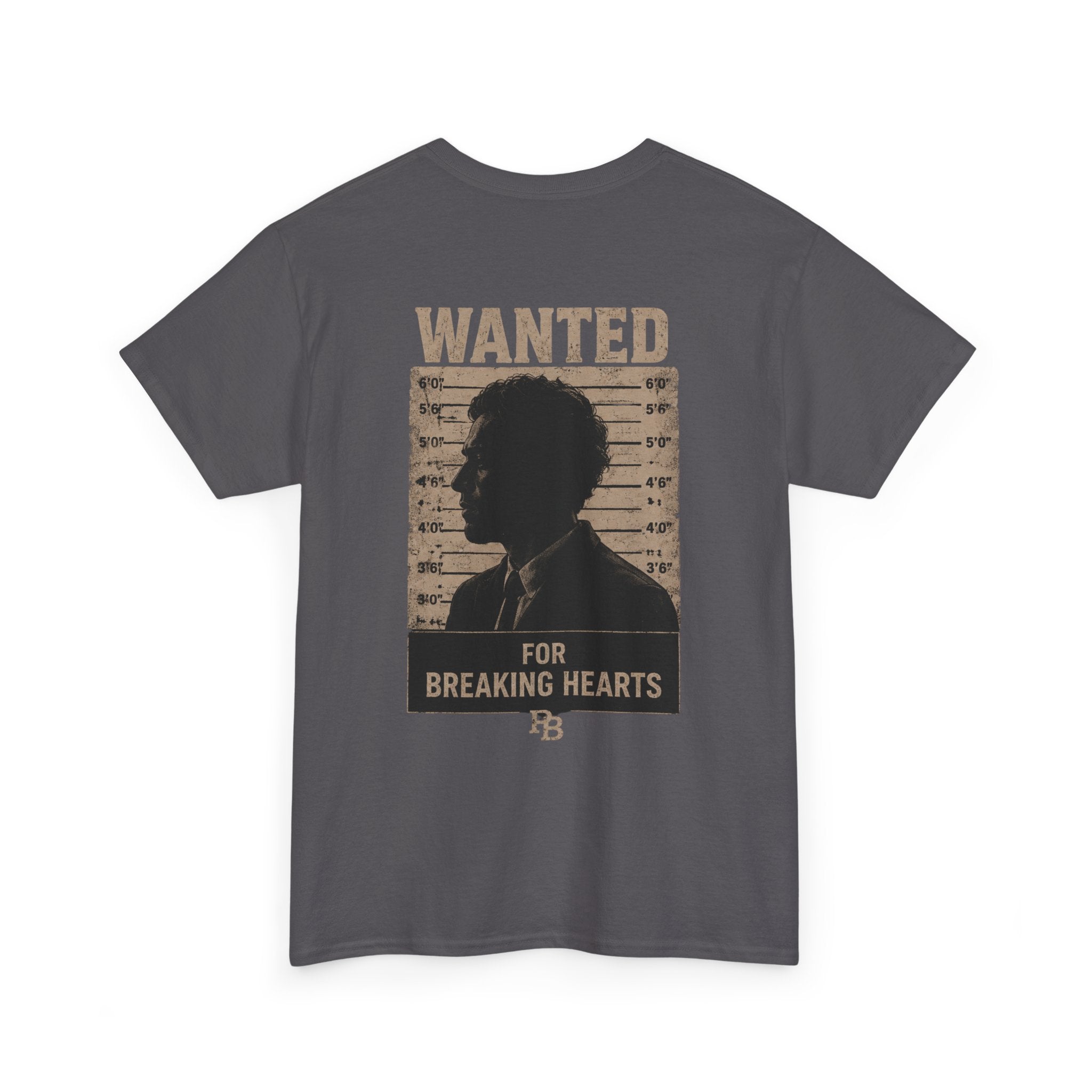 Wanted For Breaking Hearts Tee — Vintage Mugshot Graphic T‑Shirt