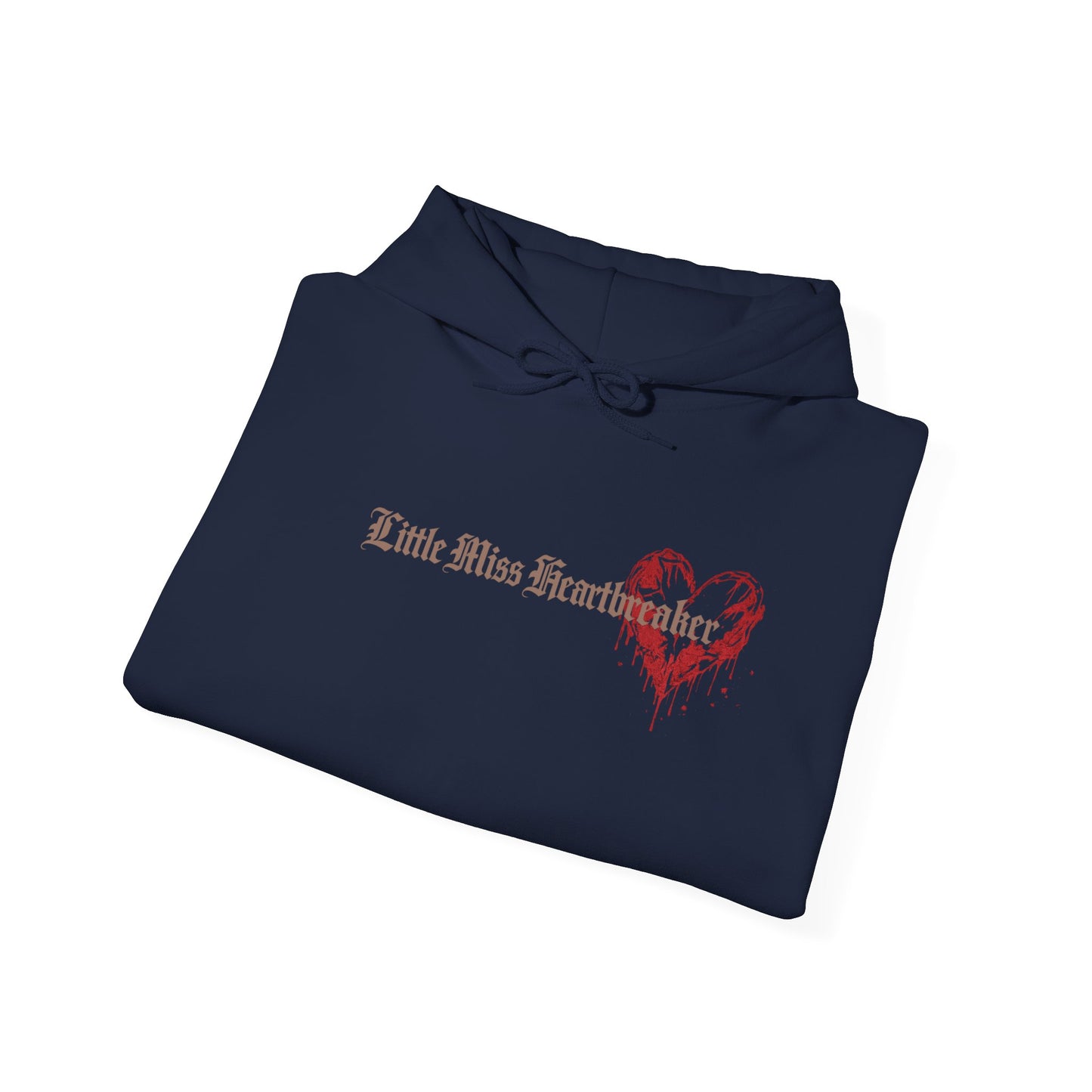 Heart Drip Hoodie – "Little Miss Heart" Distressed Heart Graphic Pullover