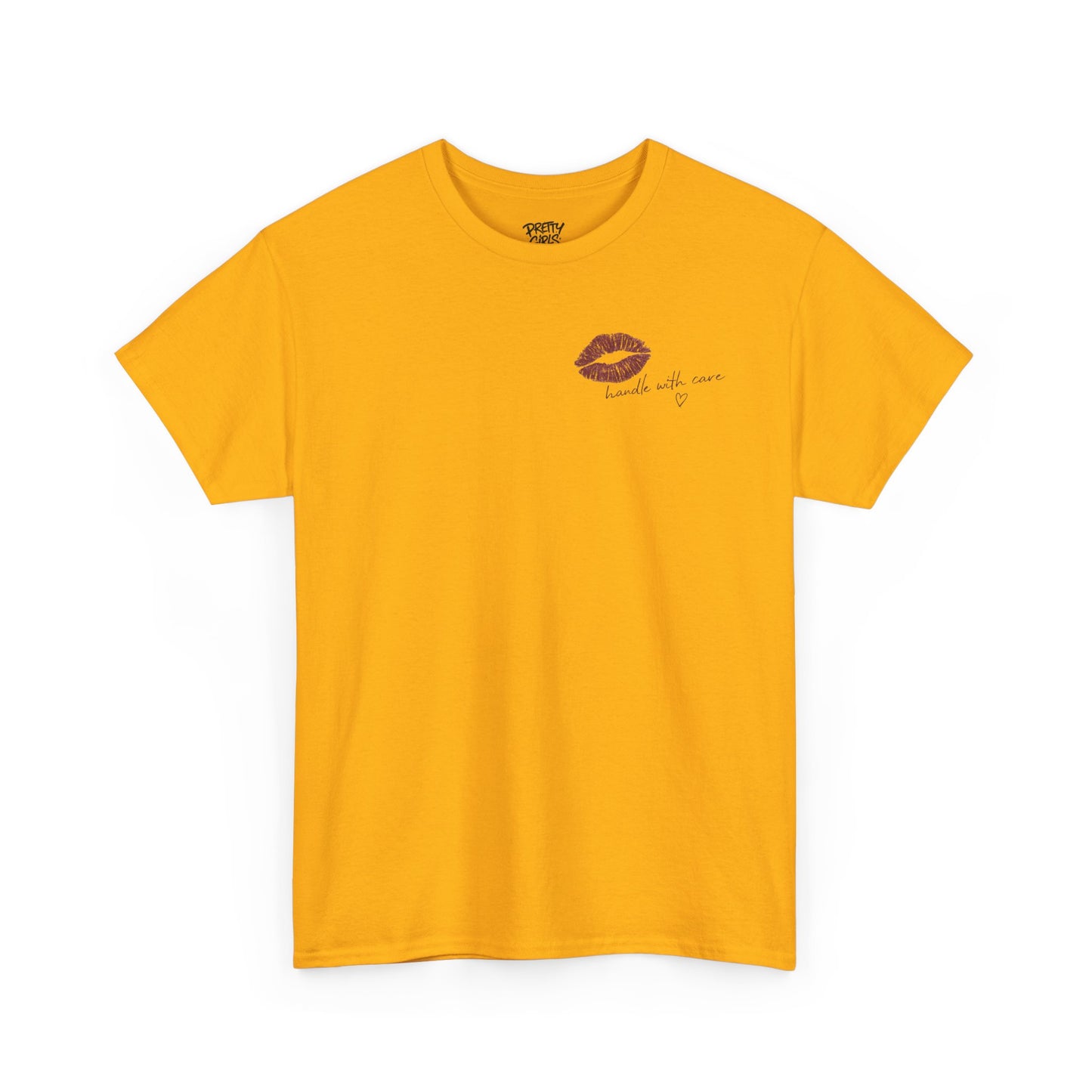 Kiss Me Tee — Romantic Lip Print Graphic T-Shirt