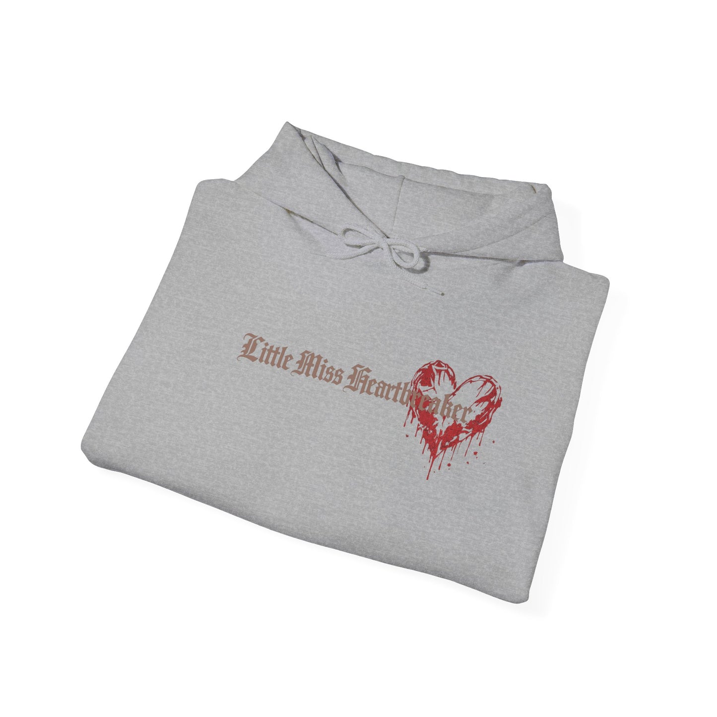 Heart Drip Hoodie – "Little Miss Heart" Distressed Heart Graphic Pullover