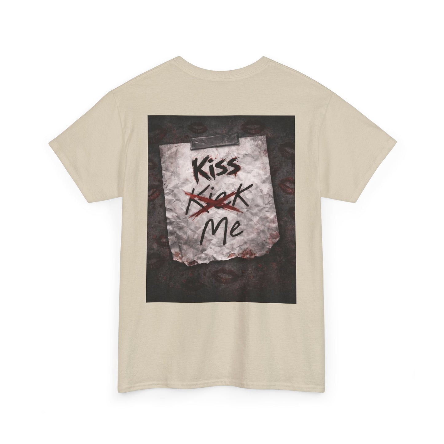 T-Shirt — 'Kiss Me' Grunge Note Graphic Tee