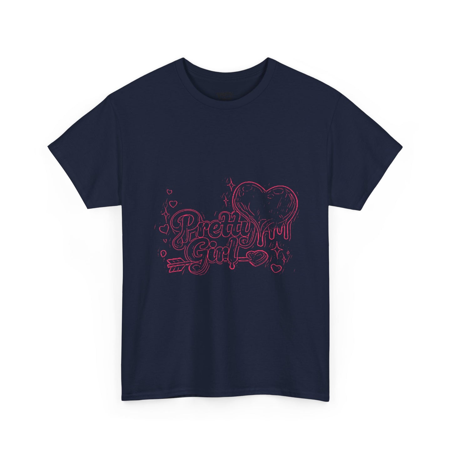 Pretty Girl Graphic Tee — Cute Pink Heart Aesthetic T-Shirt