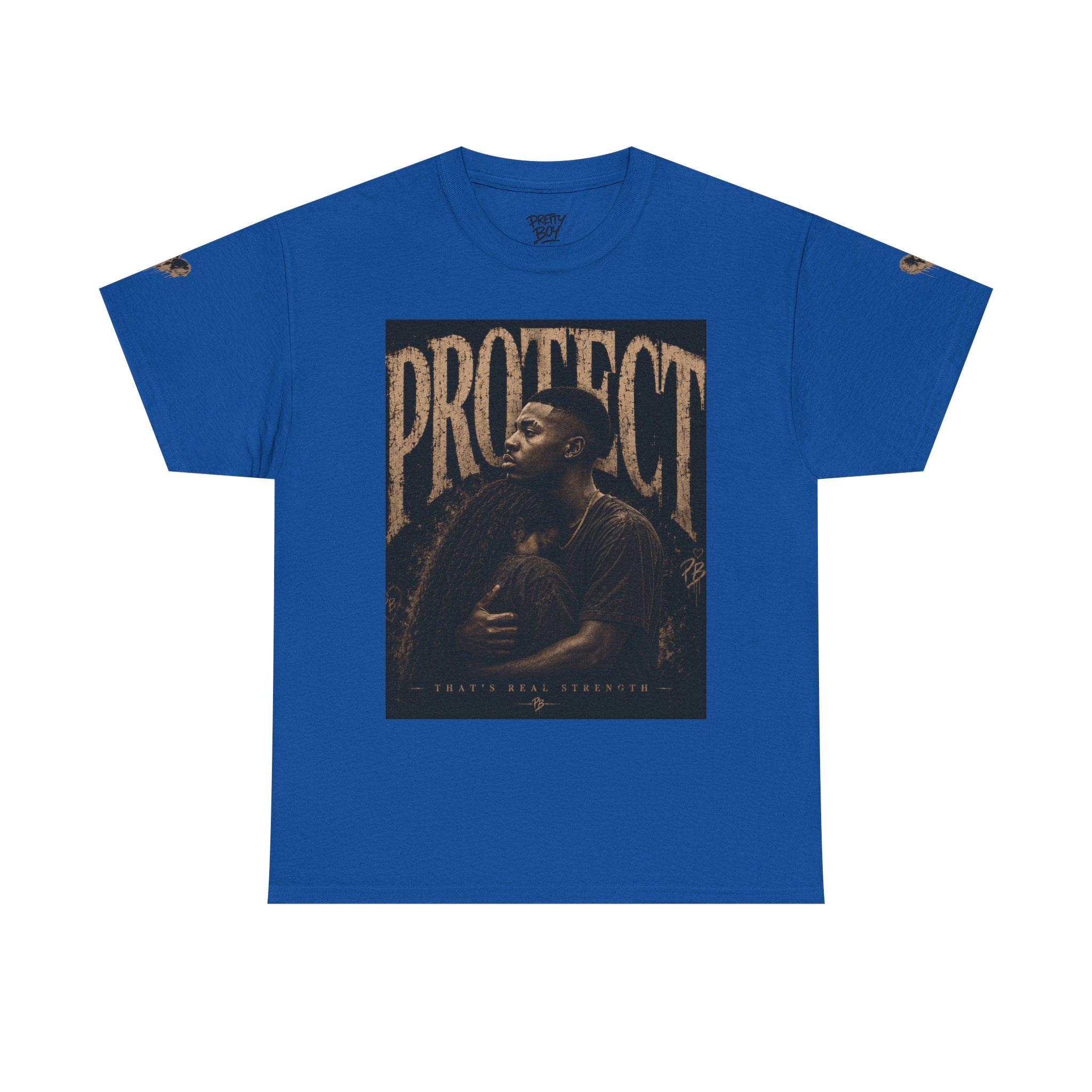 Protect man and woman Illustration Tee — Vintage Guardian Graphic T-Shirt