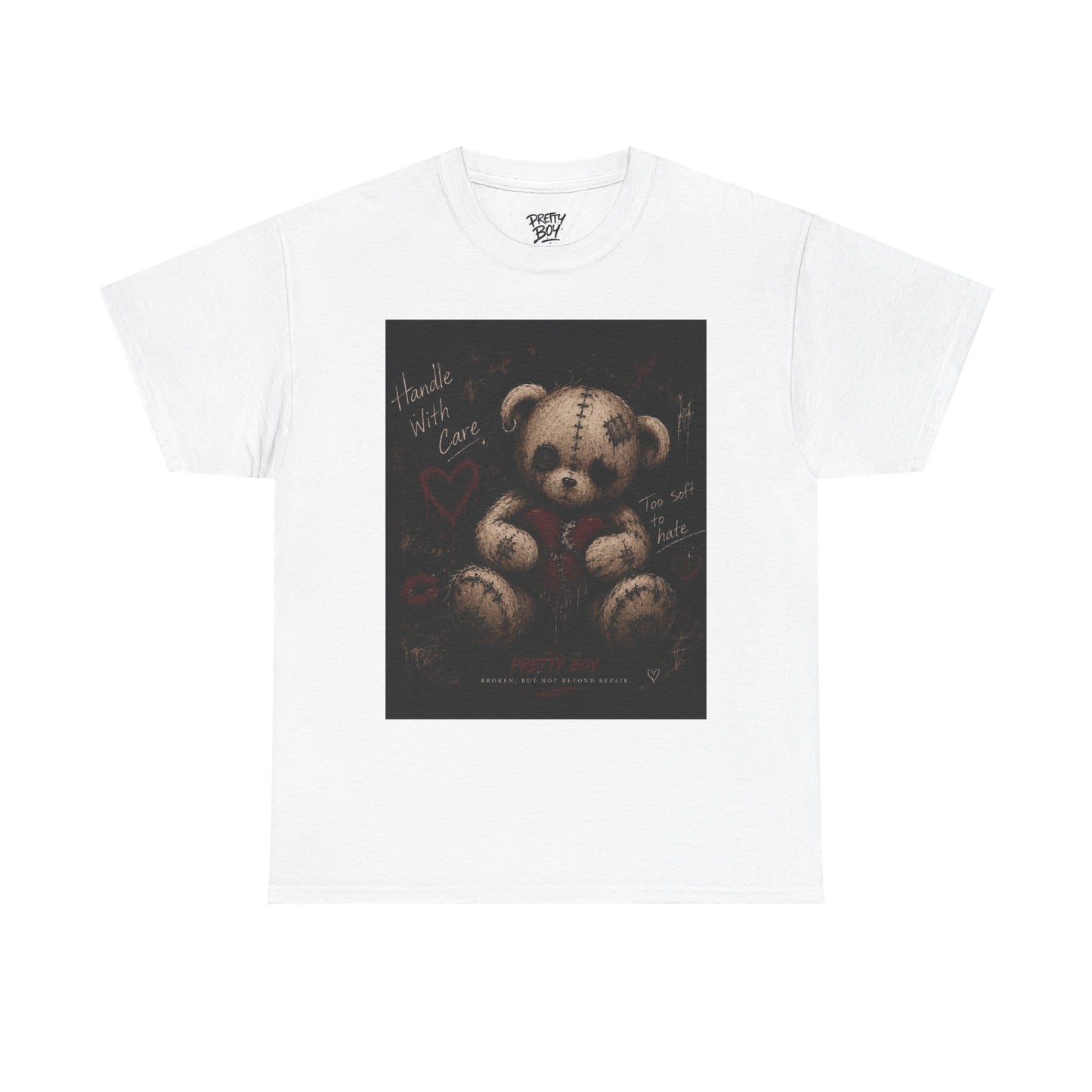T-Shirt — Gothic Teddy Bear “Pretty Things Break Quietly” Graphic Tee