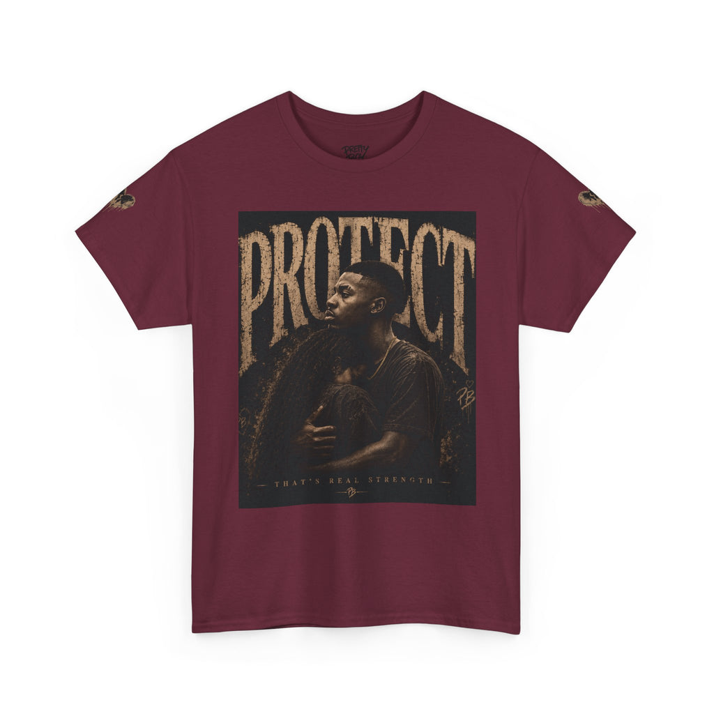 Protect man and woman Illustration Tee — Vintage Guardian Graphic T-Shirt