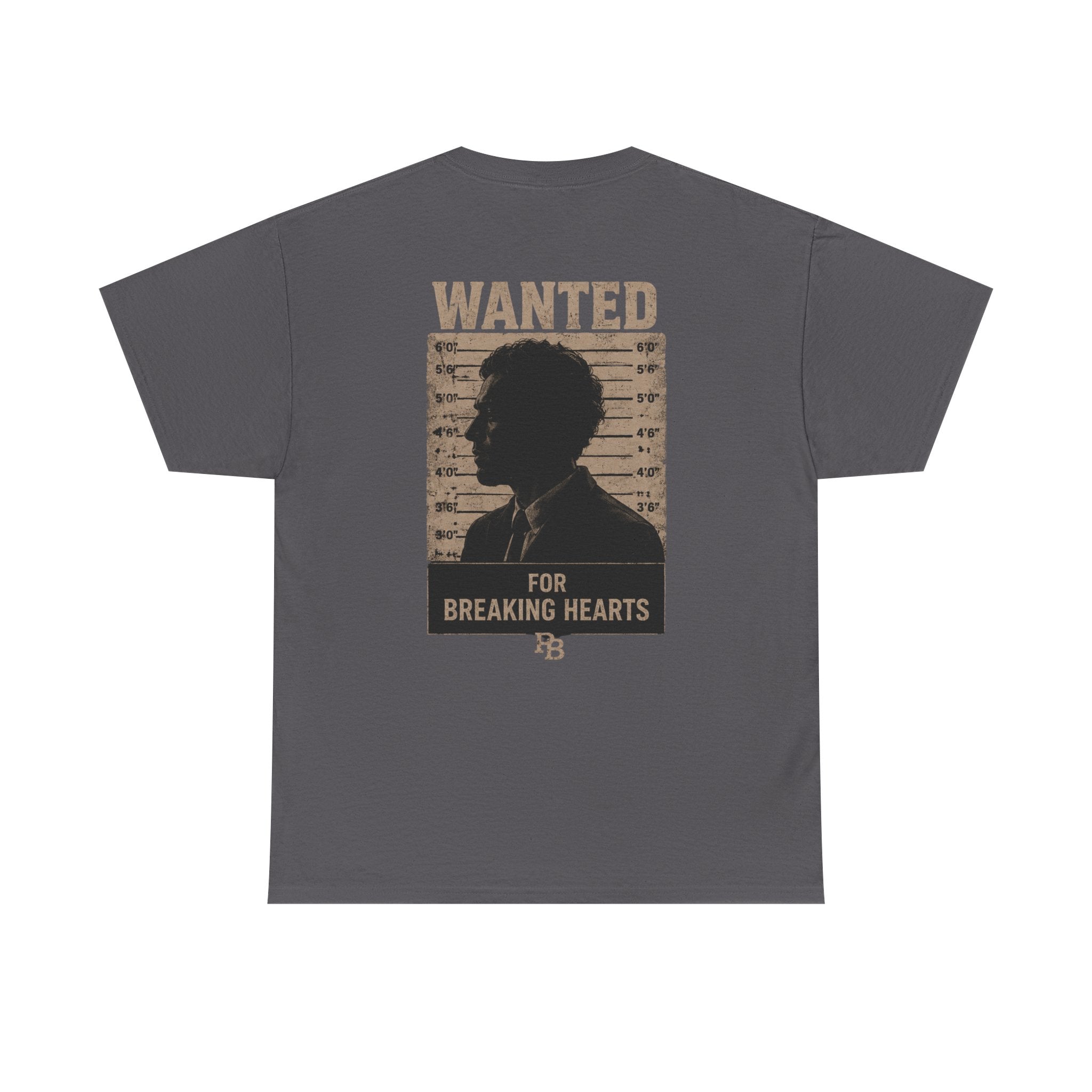 Wanted For Breaking Hearts Tee — Vintage Mugshot Graphic T‑Shirt
