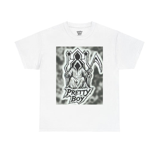 Pretty Boy Grim Reaper Tee — Gothic Streetwear Graphic T-Shirt