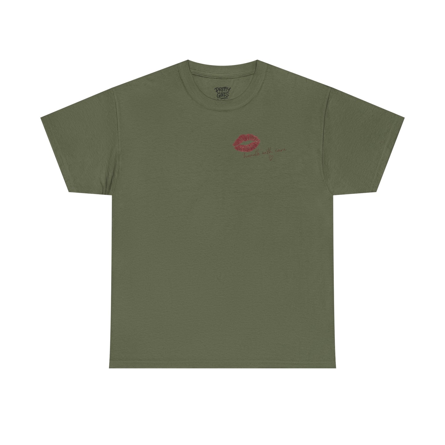 Kiss Me Tee — Romantic Lip Print Graphic T-Shirt