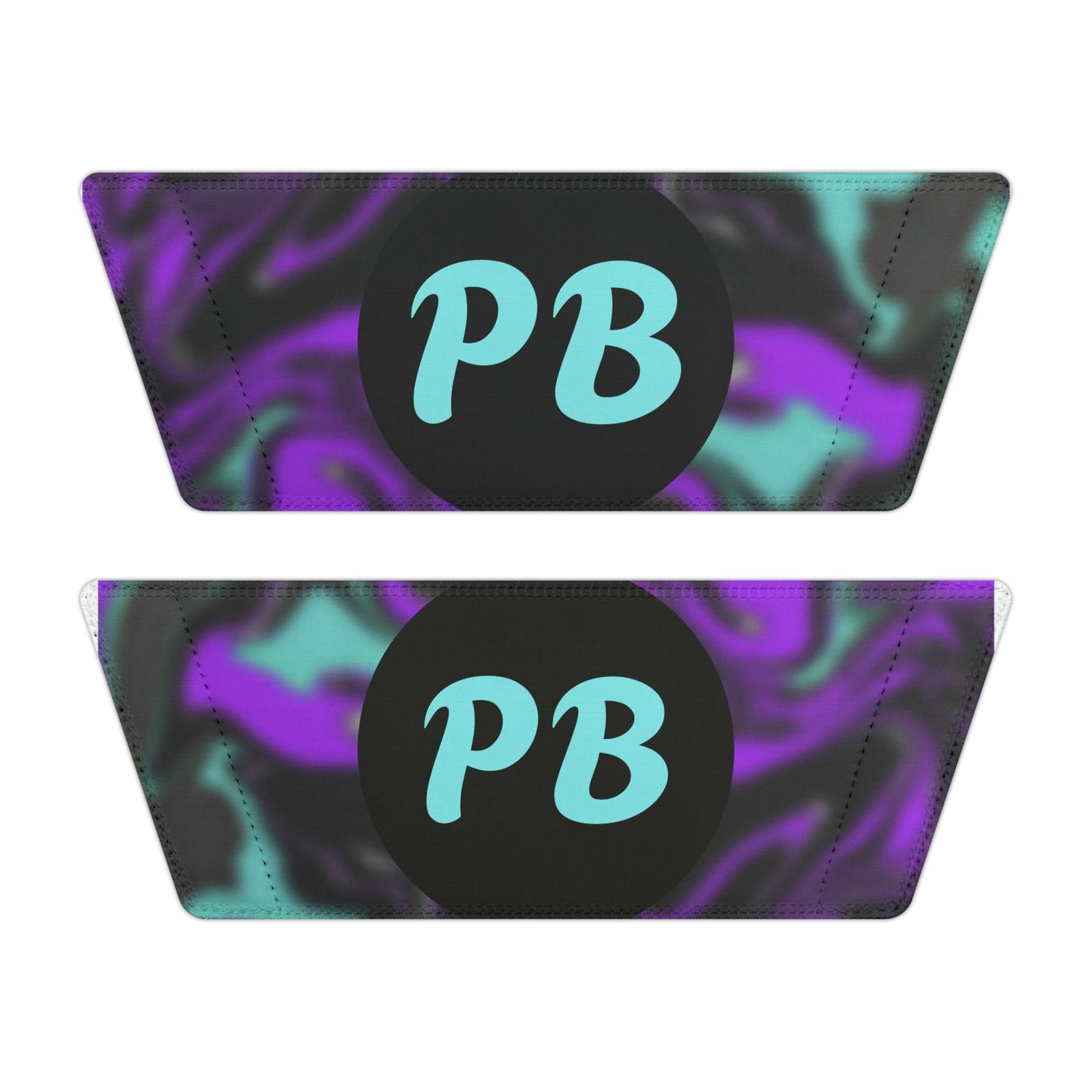 Men's Removable-Strap Slide Sandals — Black Neon Tie-Dye Pool & Beach Slides