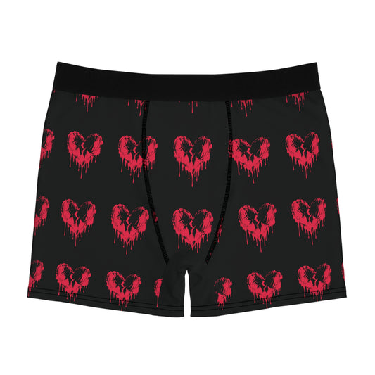 Dripping Heart Boxer Briefs - Men's Valentine's Day Gothic Underwear