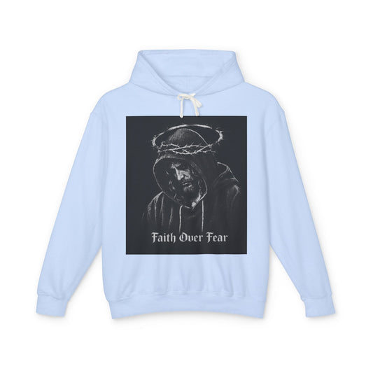 Faith Over Fear Hoodie — 'Pretty Boy' Gothic Graphic Hooded Sweatshirt