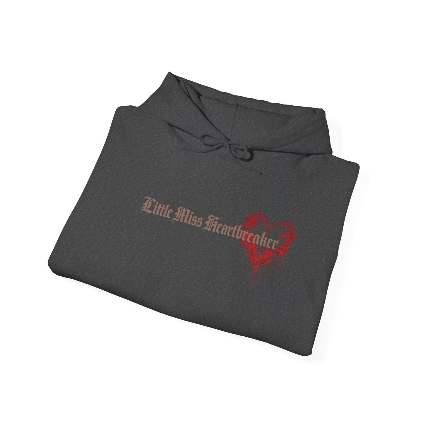 Heart Drip Hoodie – "Little Miss Heart" Distressed Heart Graphic Pullover