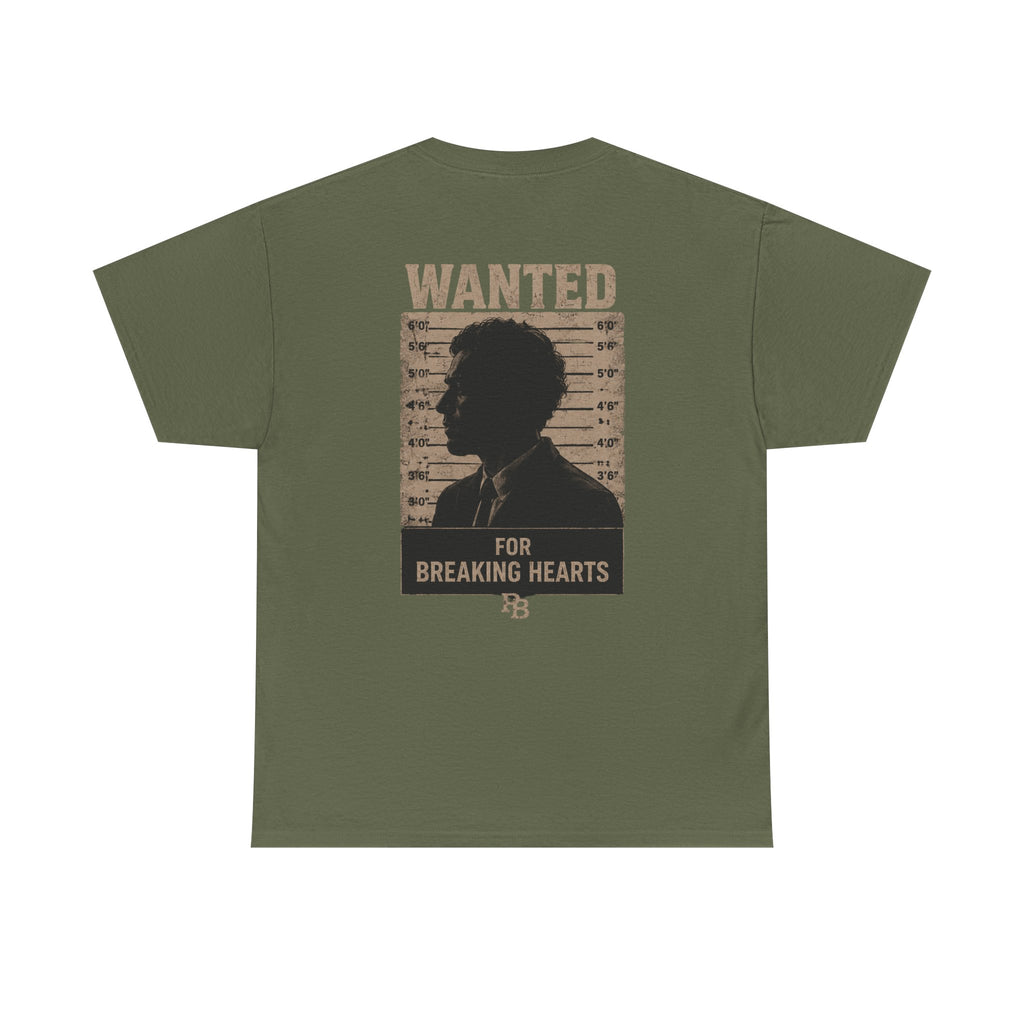 Wanted For Breaking Hearts Tee — Vintage Mugshot Graphic T‑Shirt