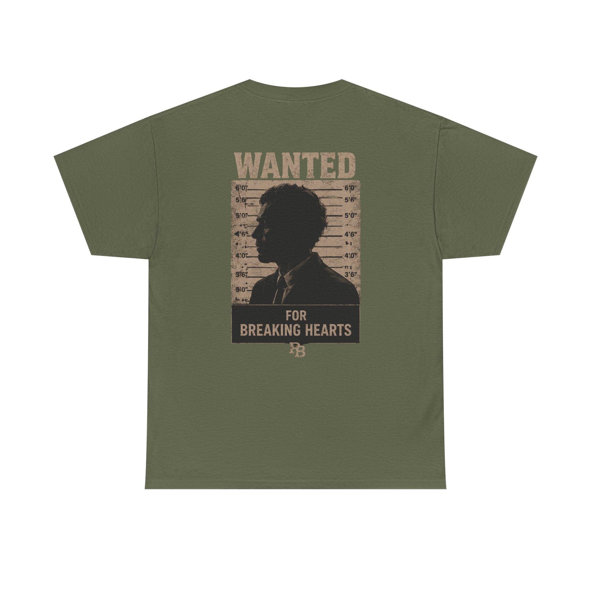 Wanted For Breaking Hearts Tee — Vintage Mugshot Graphic T‑Shirt