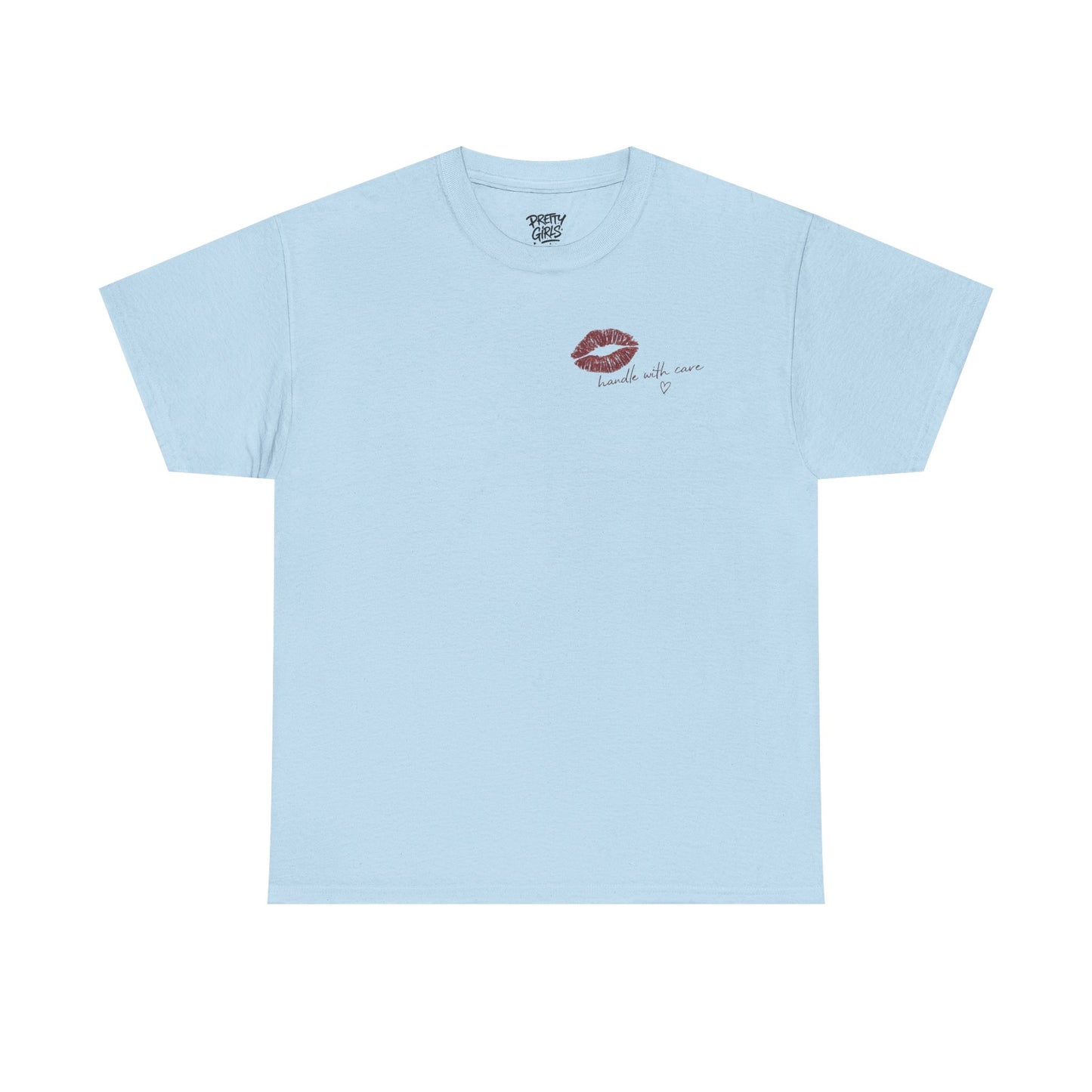 Kiss Me Tee — Romantic Lip Print Graphic T-Shirt