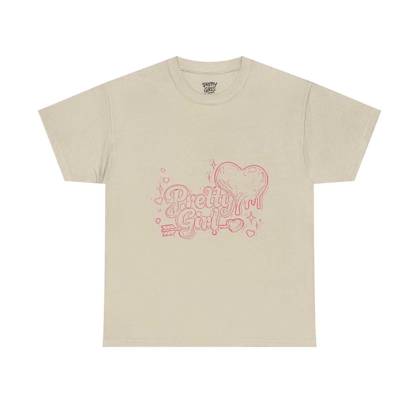 Pretty Girl Graphic Tee — Cute Pink Heart Aesthetic T-Shirt