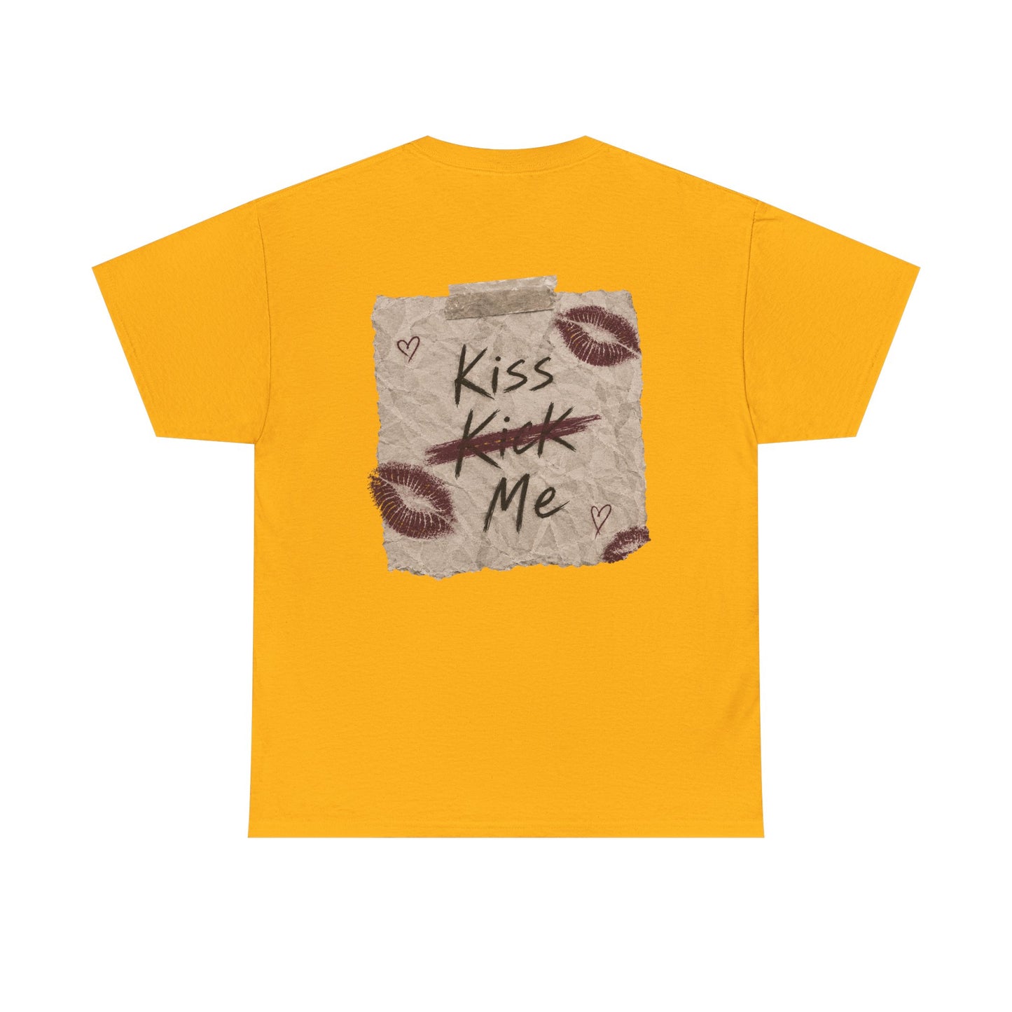 Kiss Me Tee — Romantic Lip Print Graphic T-Shirt