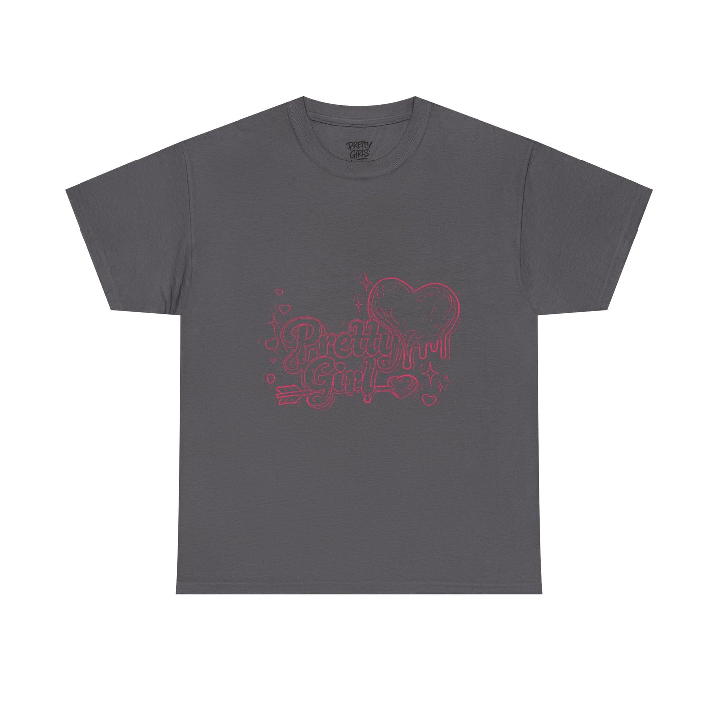 Pretty Girl Graphic Tee — Cute Pink Heart Aesthetic T-Shirt