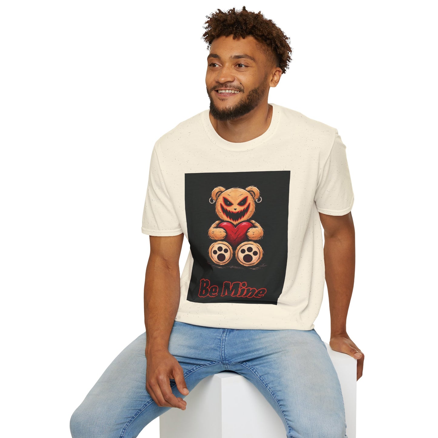 Creepy Teddy "Be Mine" T-Shirt — Halloween Valentine Graphic Tee