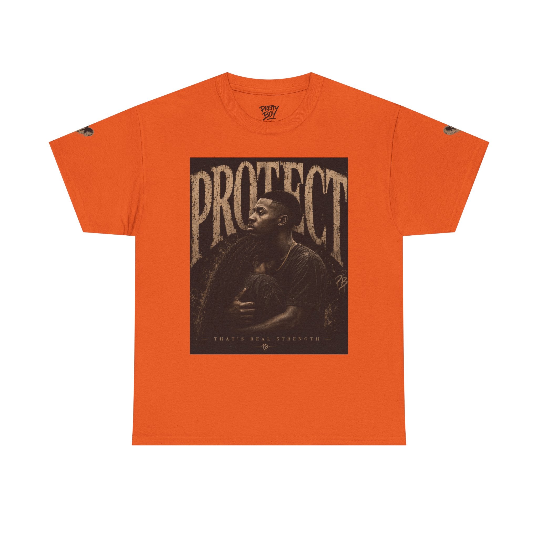 Protect man and woman Illustration Tee — Vintage Guardian Graphic T-Shirt