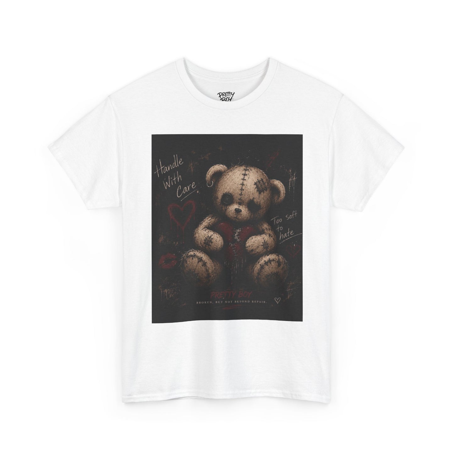 T-Shirt — Gothic Teddy Bear “Pretty Things Break Quietly” Graphic Tee