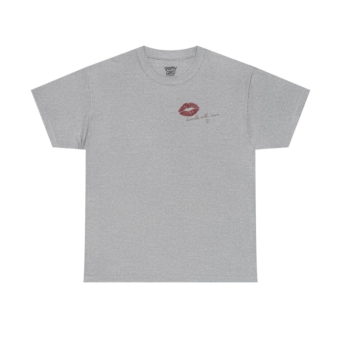 Kiss Me Tee — Romantic Lip Print Graphic T-Shirt