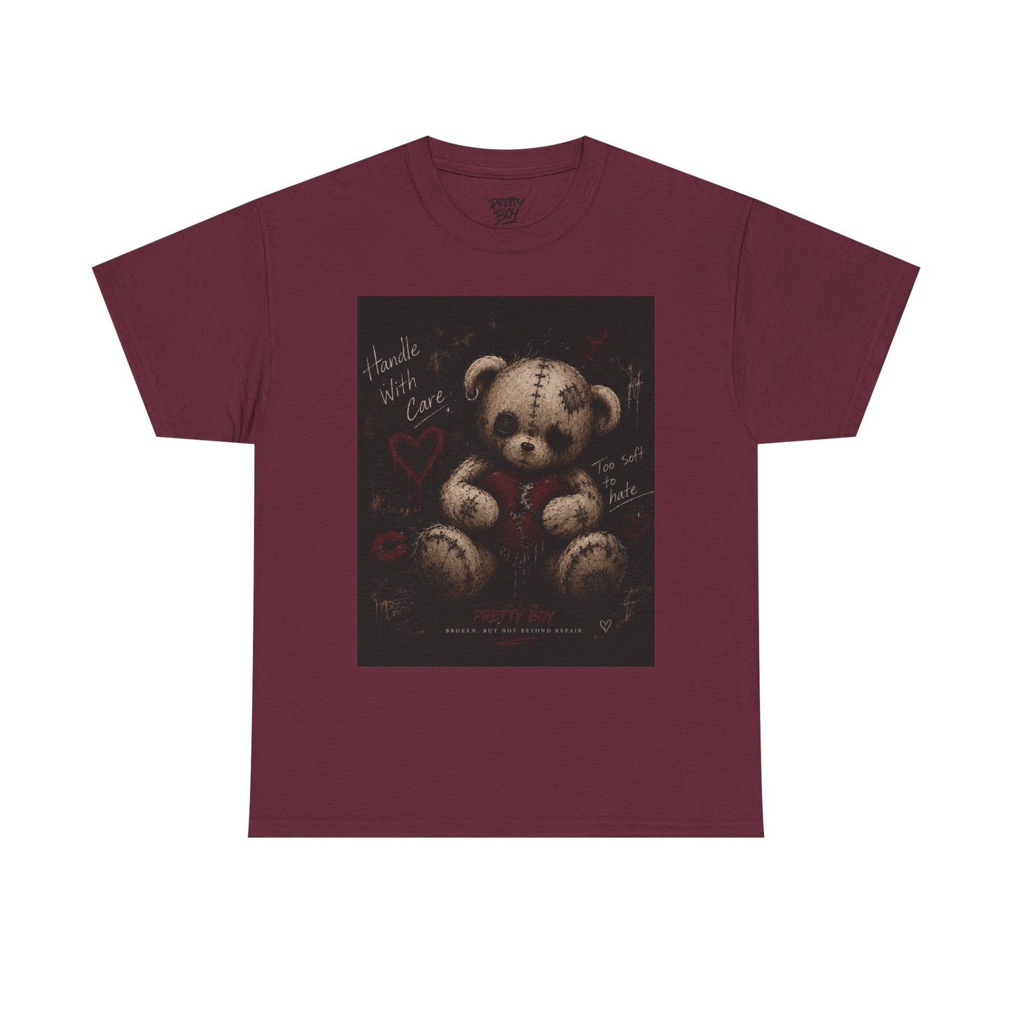 T-Shirt — Gothic Teddy Bear “Pretty Things Break Quietly” Graphic Tee
