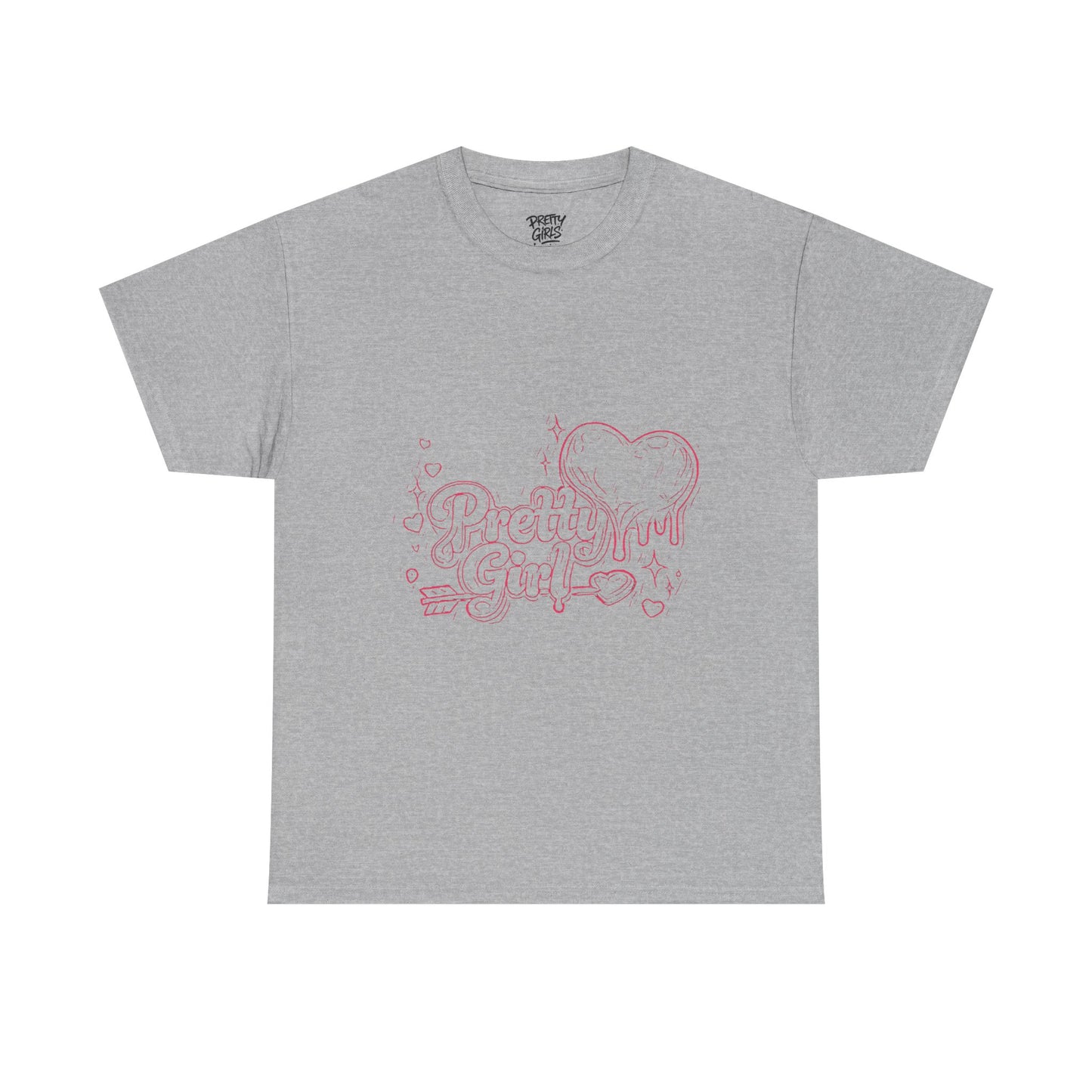 Pretty Girl Graphic Tee — Cute Pink Heart Aesthetic T-Shirt