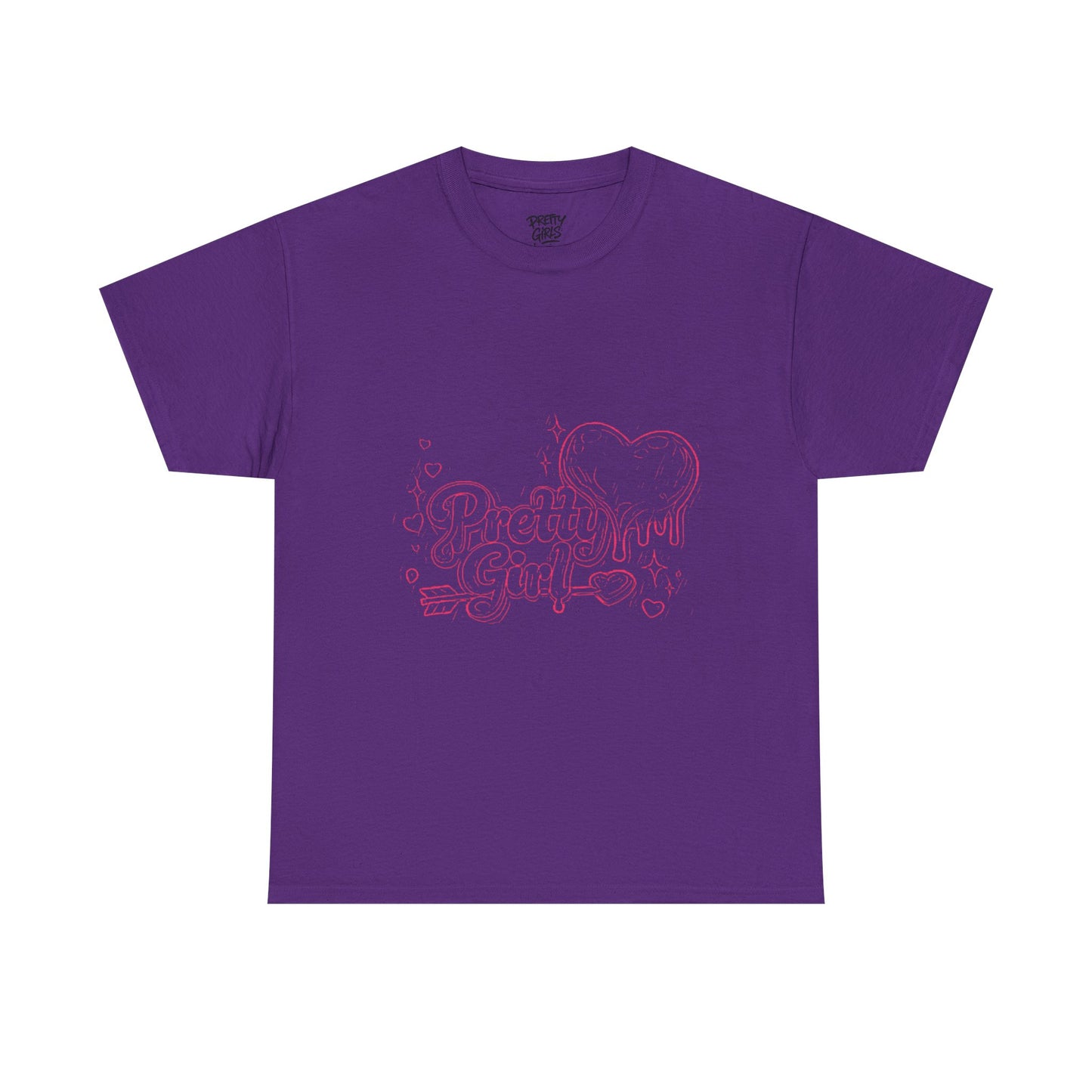 Pretty Girl Graphic Tee — Cute Pink Heart Aesthetic T-Shirt