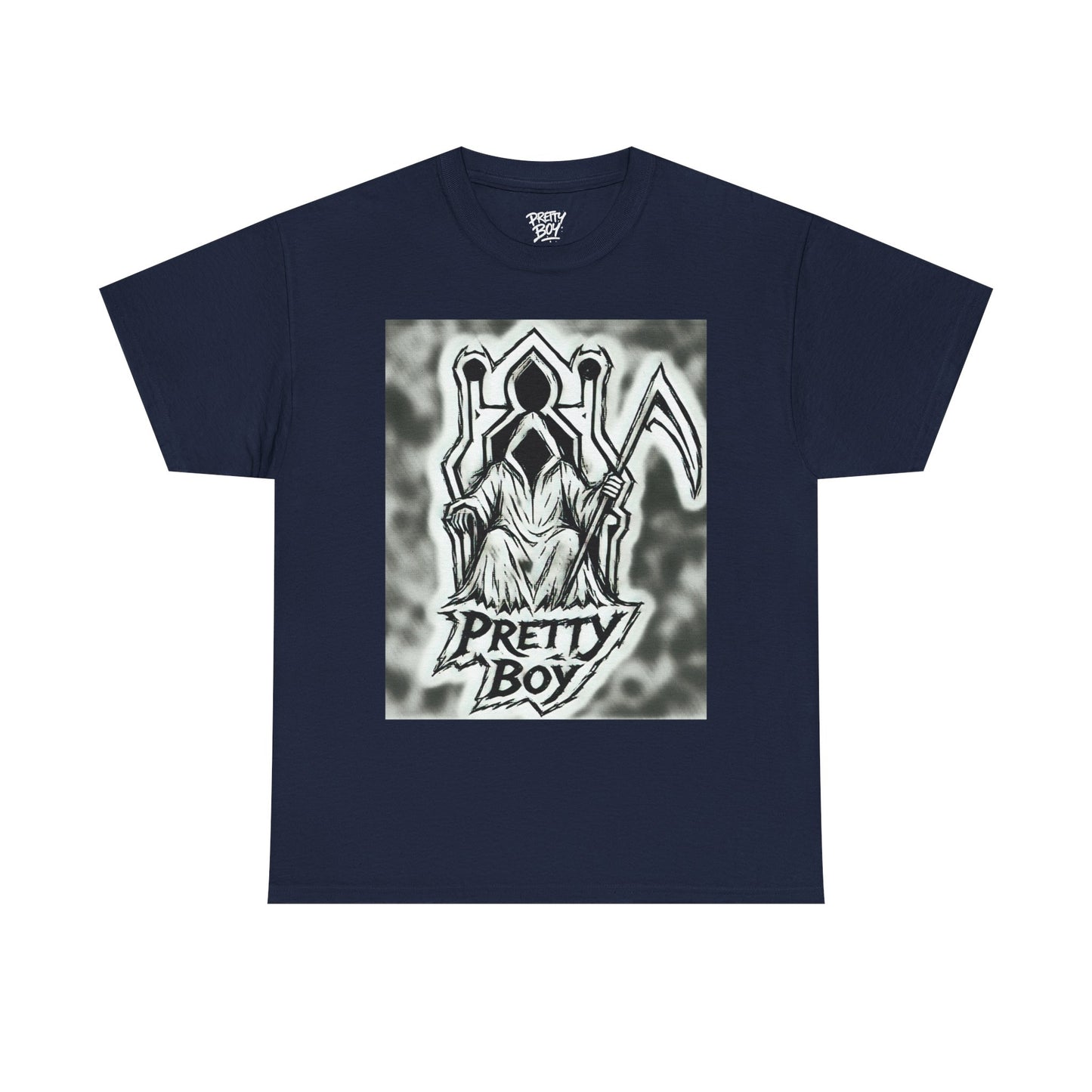 Pretty Boy Grim Reaper Tee — Gothic Streetwear Graphic T-Shirt
