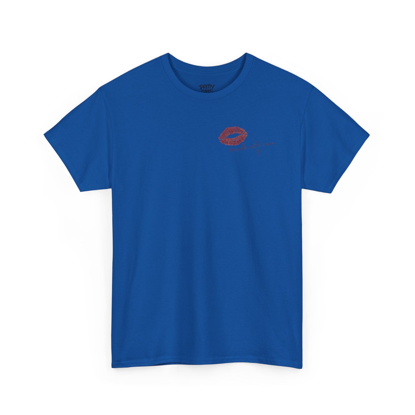 Kiss Me Tee — Romantic Lip Print Graphic T-Shirt