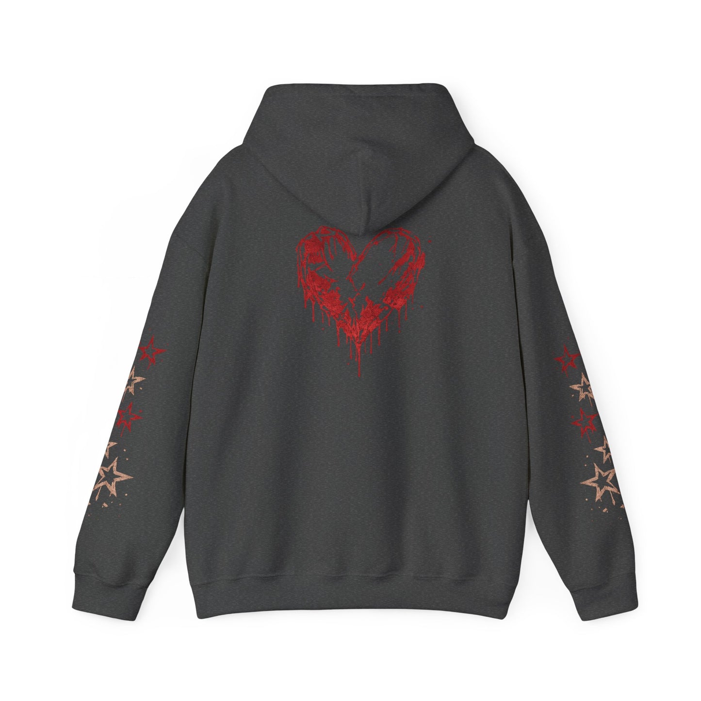 Heart Drip Hoodie – "Little Miss Heart" Distressed Heart Graphic Pullover