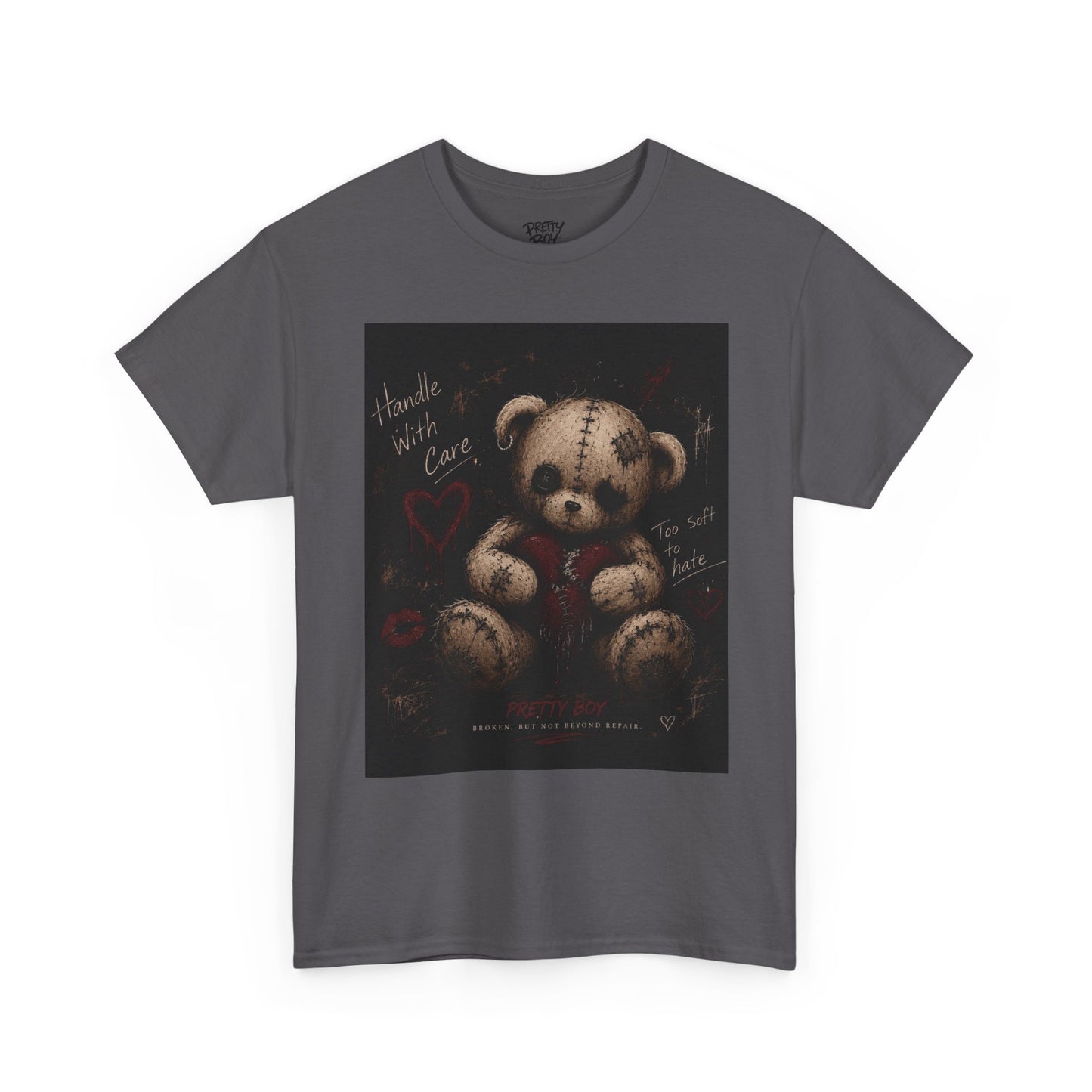 T-Shirt — Gothic Teddy Bear “Pretty Things Break Quietly” Graphic Tee