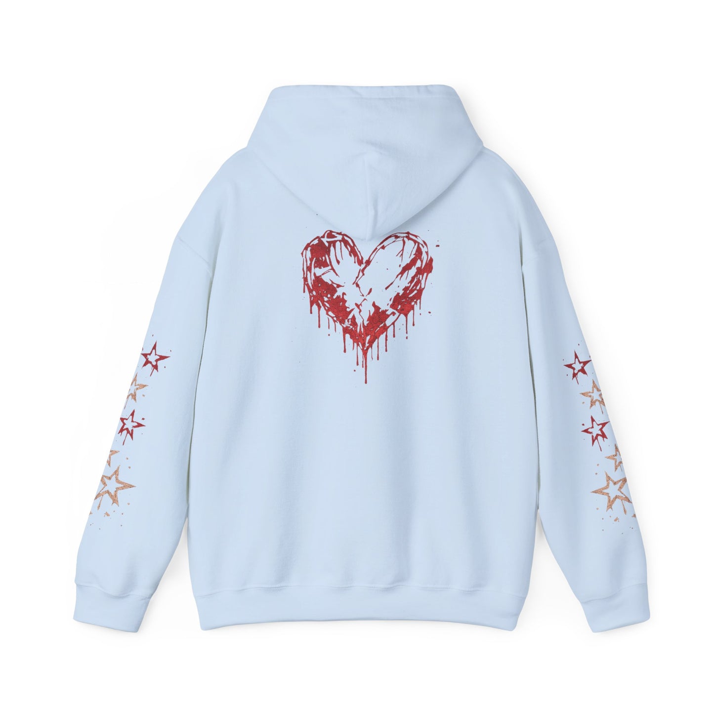 Heart Drip Hoodie – "Little Miss Heart" Distressed Heart Graphic Pullover