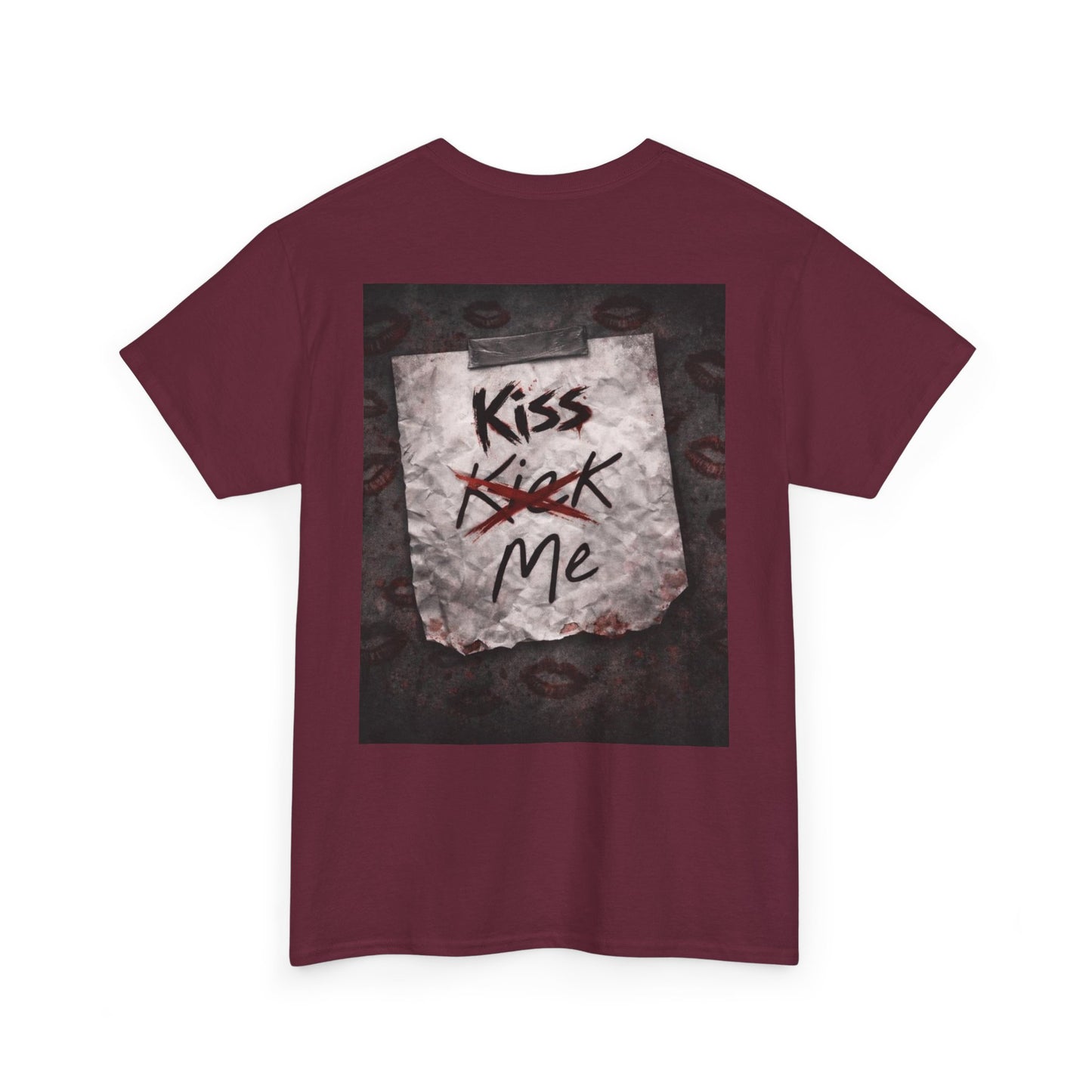 T-Shirt — 'Kiss Me' Grunge Note Graphic Tee