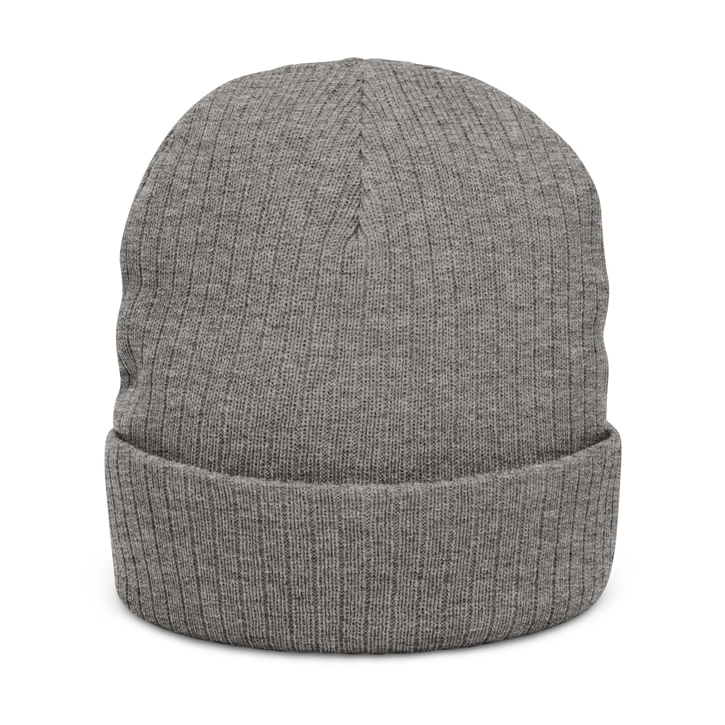 Embroidered "Pretty Boy" Red Heart Beanie - Ribbed Knit Cuffed Winter Hat