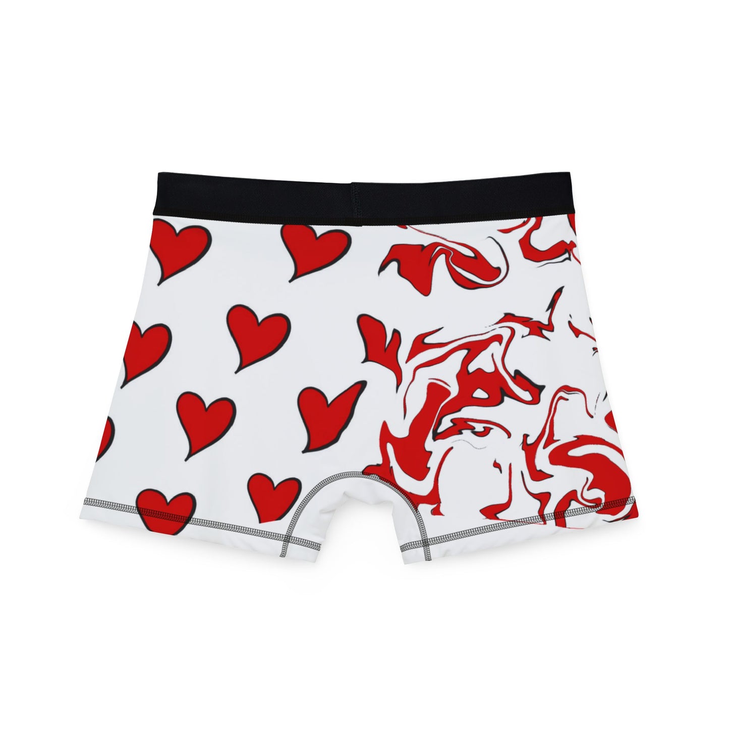 Men's Red & White heart Boxers