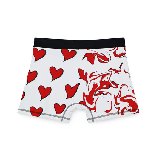 Men's Red & White heart Boxers