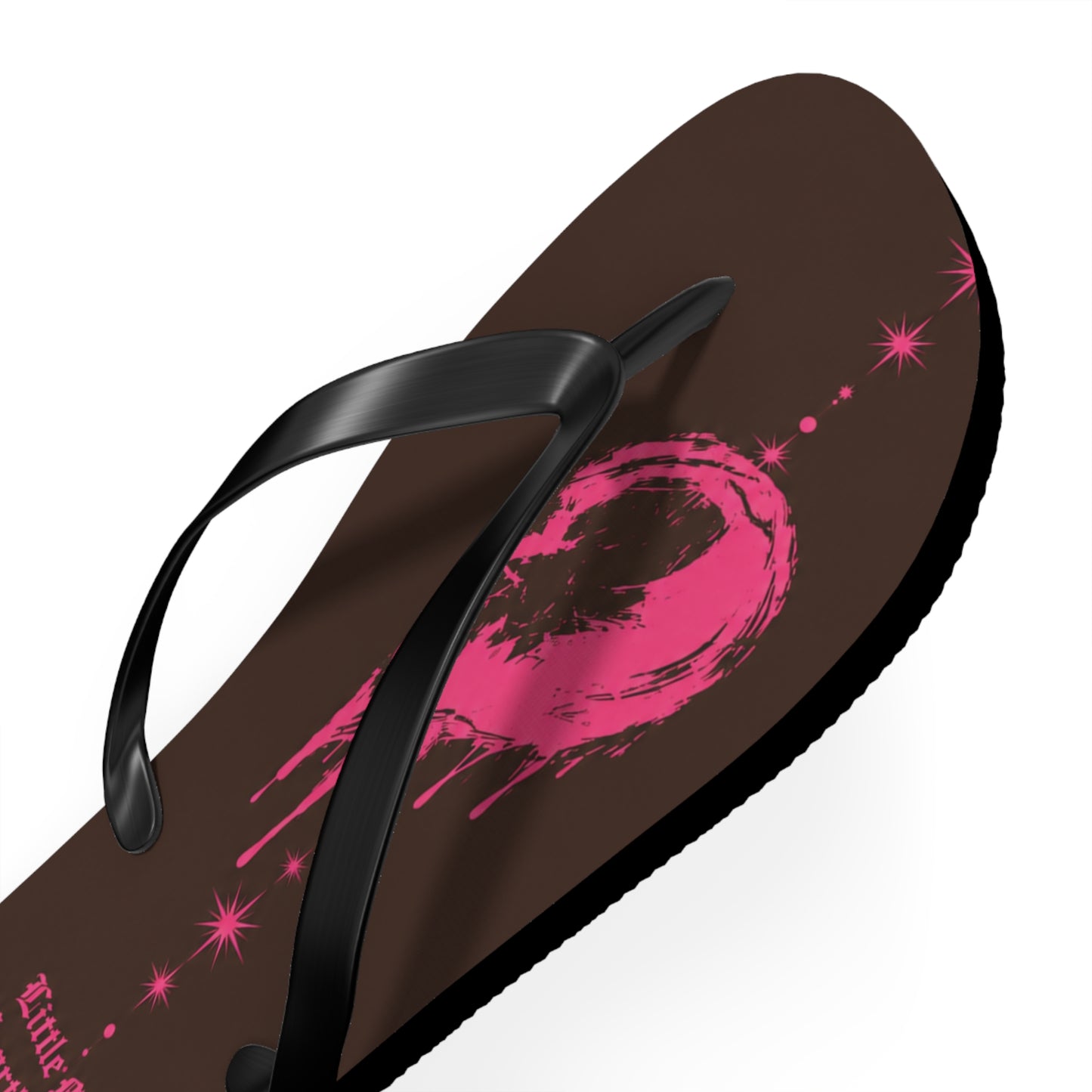 Heartbreaker Flip Flops — Pink Drip Heart Beach Sandals
