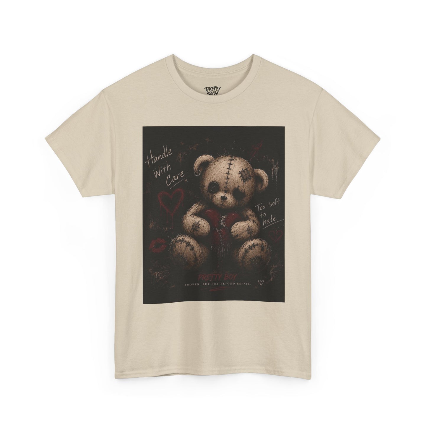 T-Shirt — Gothic Teddy Bear “Pretty Things Break Quietly” Graphic Tee