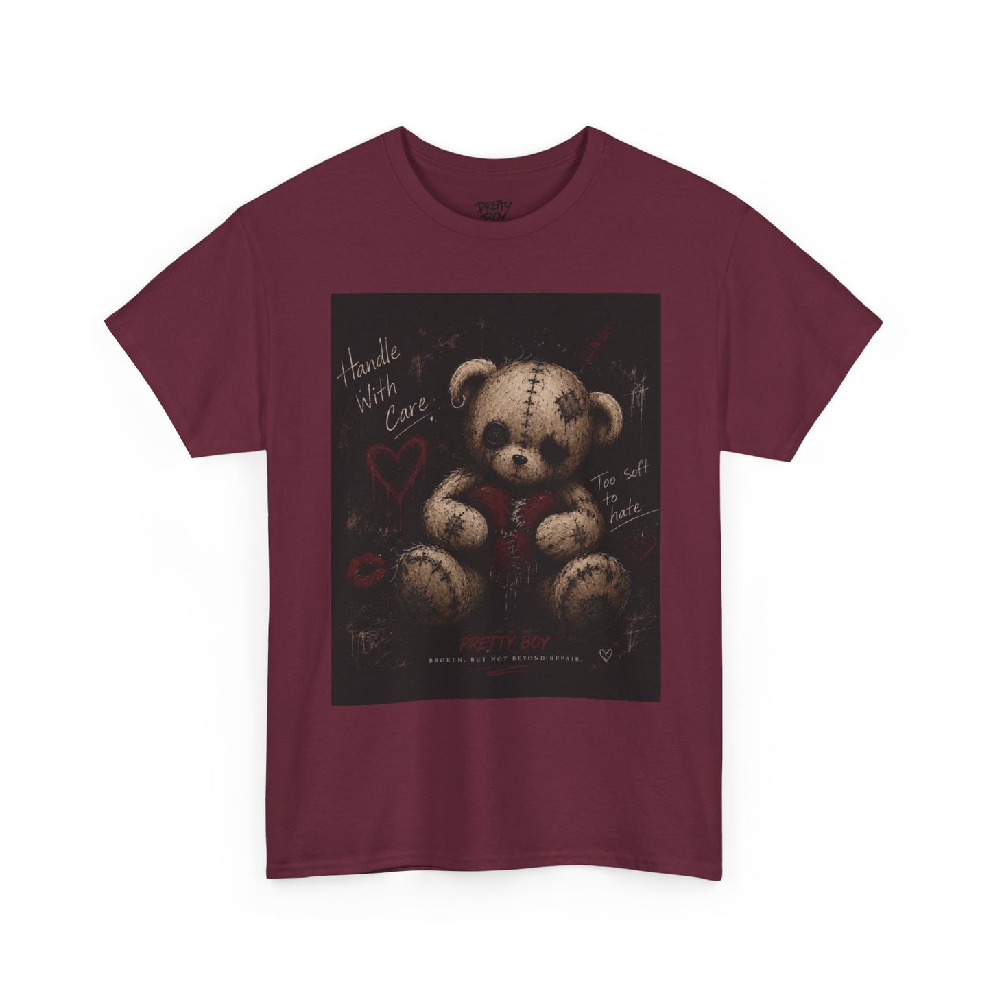T-Shirt — Gothic Teddy Bear “Pretty Things Break Quietly” Graphic Tee