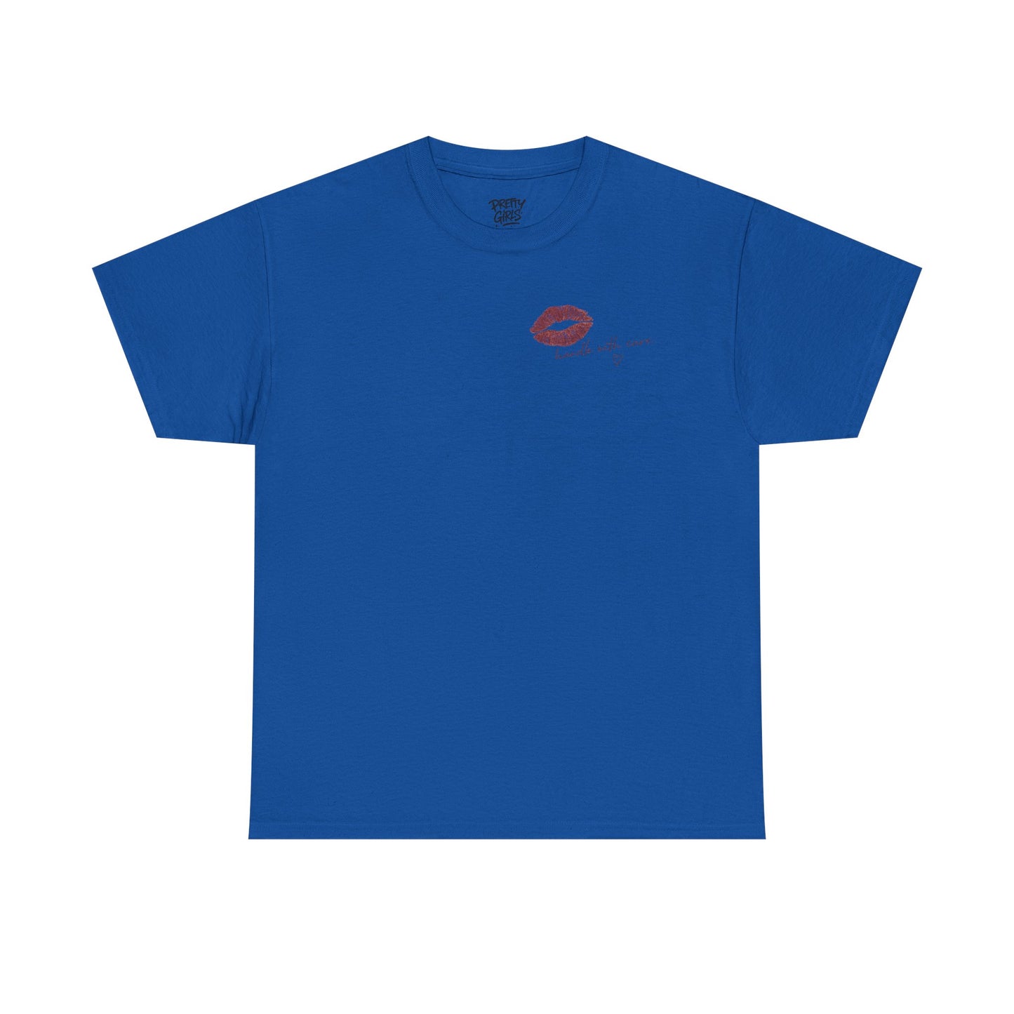 Kiss Me Tee — Romantic Lip Print Graphic T-Shirt