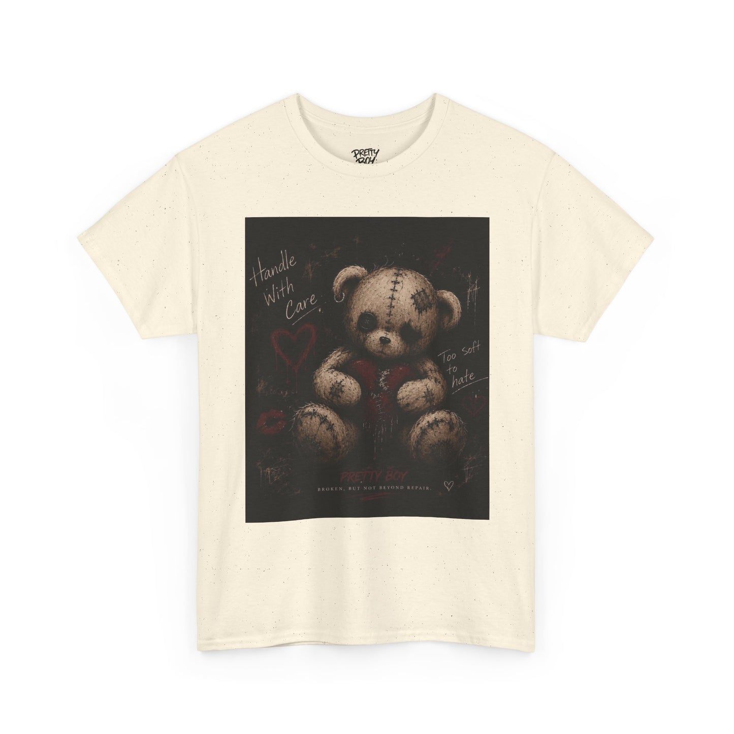 T-Shirt — Gothic Teddy Bear “Pretty Things Break Quietly” Graphic Tee