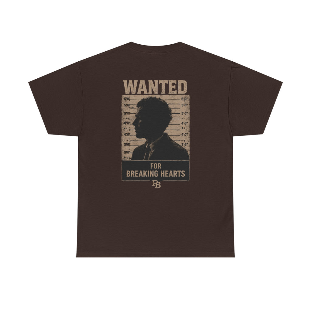 Wanted For Breaking Hearts Tee — Vintage Mugshot Graphic T‑Shirt