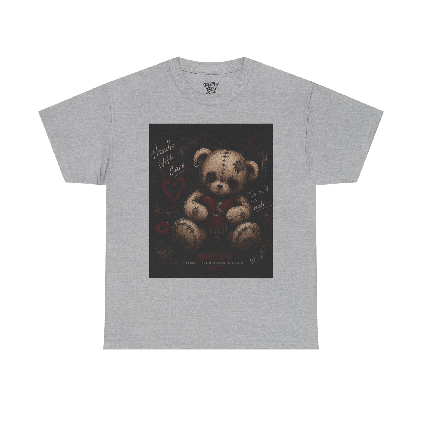 T-Shirt — Gothic Teddy Bear “Pretty Things Break Quietly” Graphic Tee
