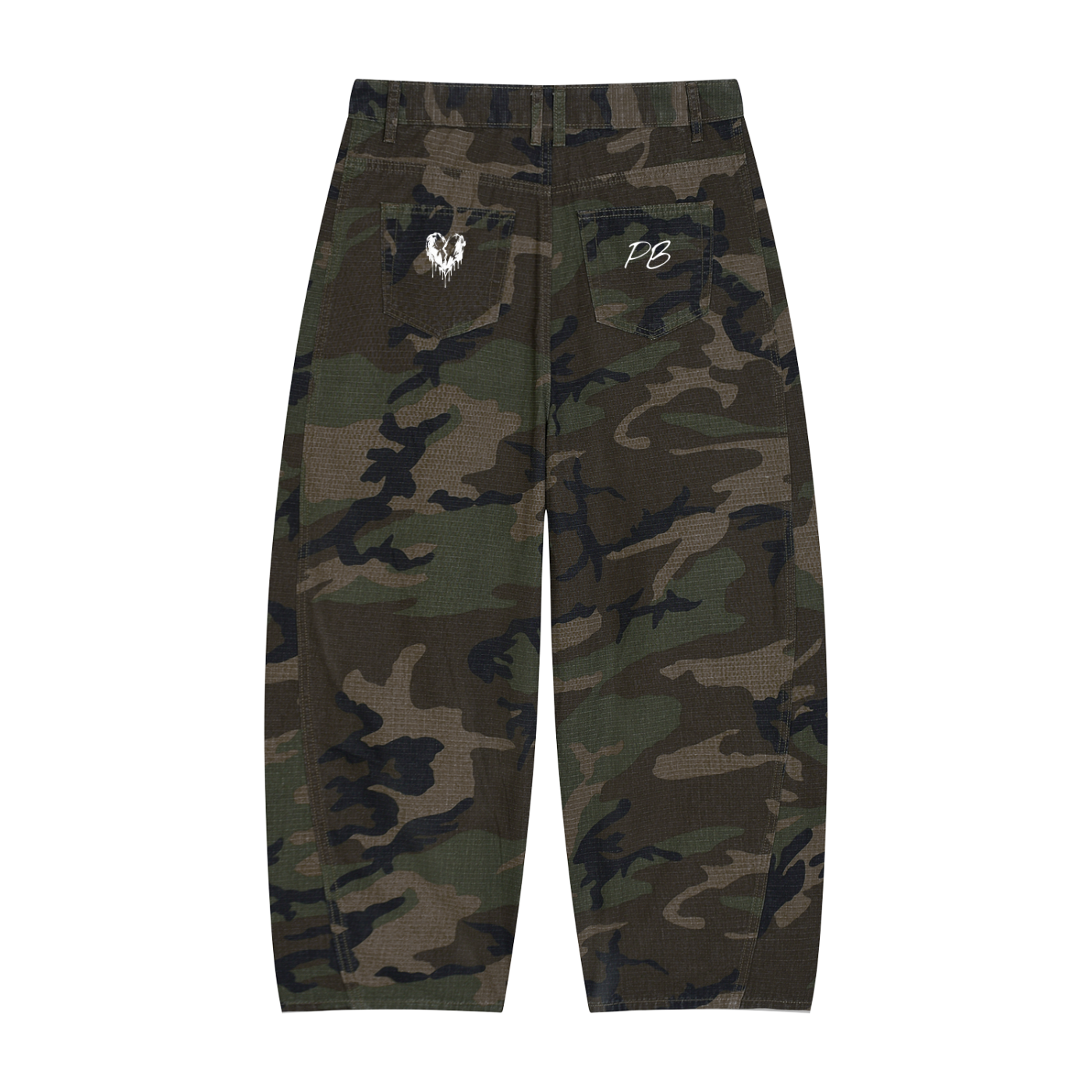 Men’s Camo Barrel Leg Cargo Pants